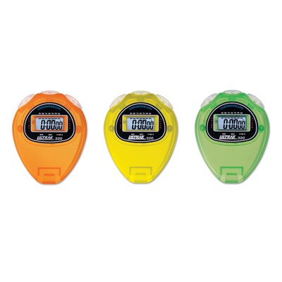 ULTRAK 320 24-Hour Rainbow Stopwatches, 6/Set (CEI320SET)