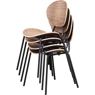 Lorell Bentwood Plywood Cafe Guest Chairs, Walnut, 2/Carton (LLR42962)