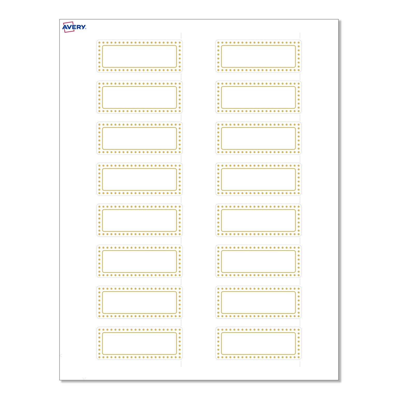 Avery Laser/Inkjet Rectangle Multipurpose Labels, 1 x 2-5/8, White, 160/Pack (S00D1B)