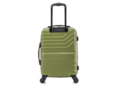 InUSA Aurum 23.65" Hardside Carry-On Suitcase, 4-Wheeled Spinner, Green (IUAUR00S-GRN)