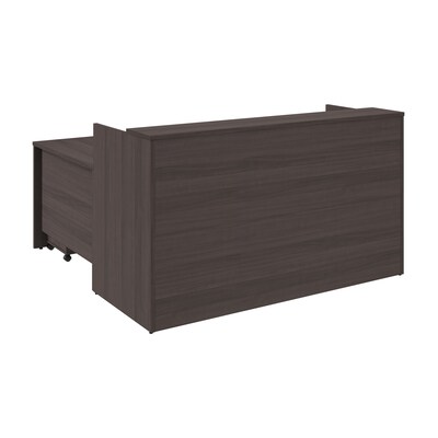 Bush Business Furniture Arrive 72W L Shaped Reception Desk with Shelf and Mobile File Cabinet, Stor