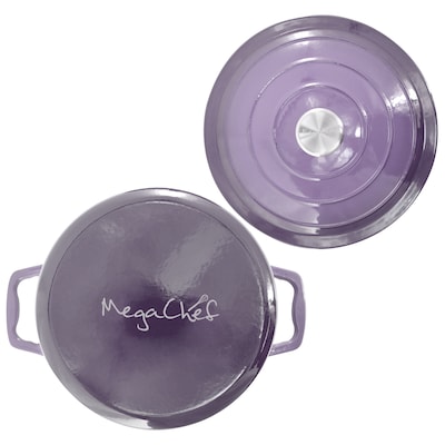 Elama Cast Iron 2.7 Qt Dutch Oven, Purple (935124510M)