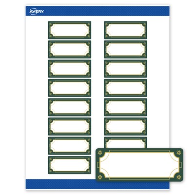 Avery Rectangle Multipurpose Labels, 1 x 2-5/8, White, 160/Pack (19479370386)