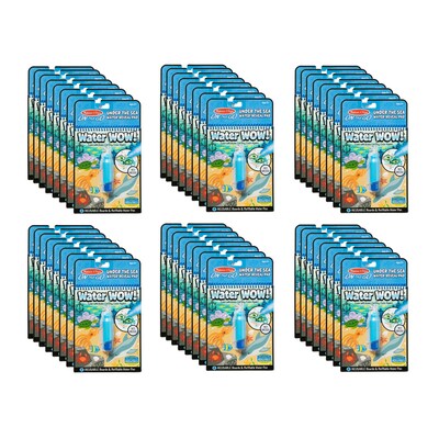 Melissa & Doug On the Go Water Wow! Reusable Water-Reveal Coloring Book, Under the Sea, 48/Pack (944