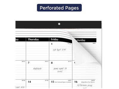 2023-2024 AT-A-GLANCE 21.75 x 17 Academic Monthly Desk Pad Calendar, White/Black (SK2416-00-24)