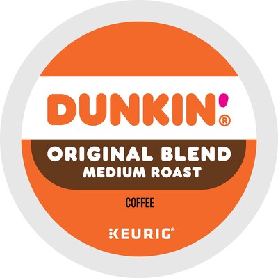 Dunkin' Original Blend Coffee Keurig® K-Cup® Pods, Medium Roast, 22/Box (400845)