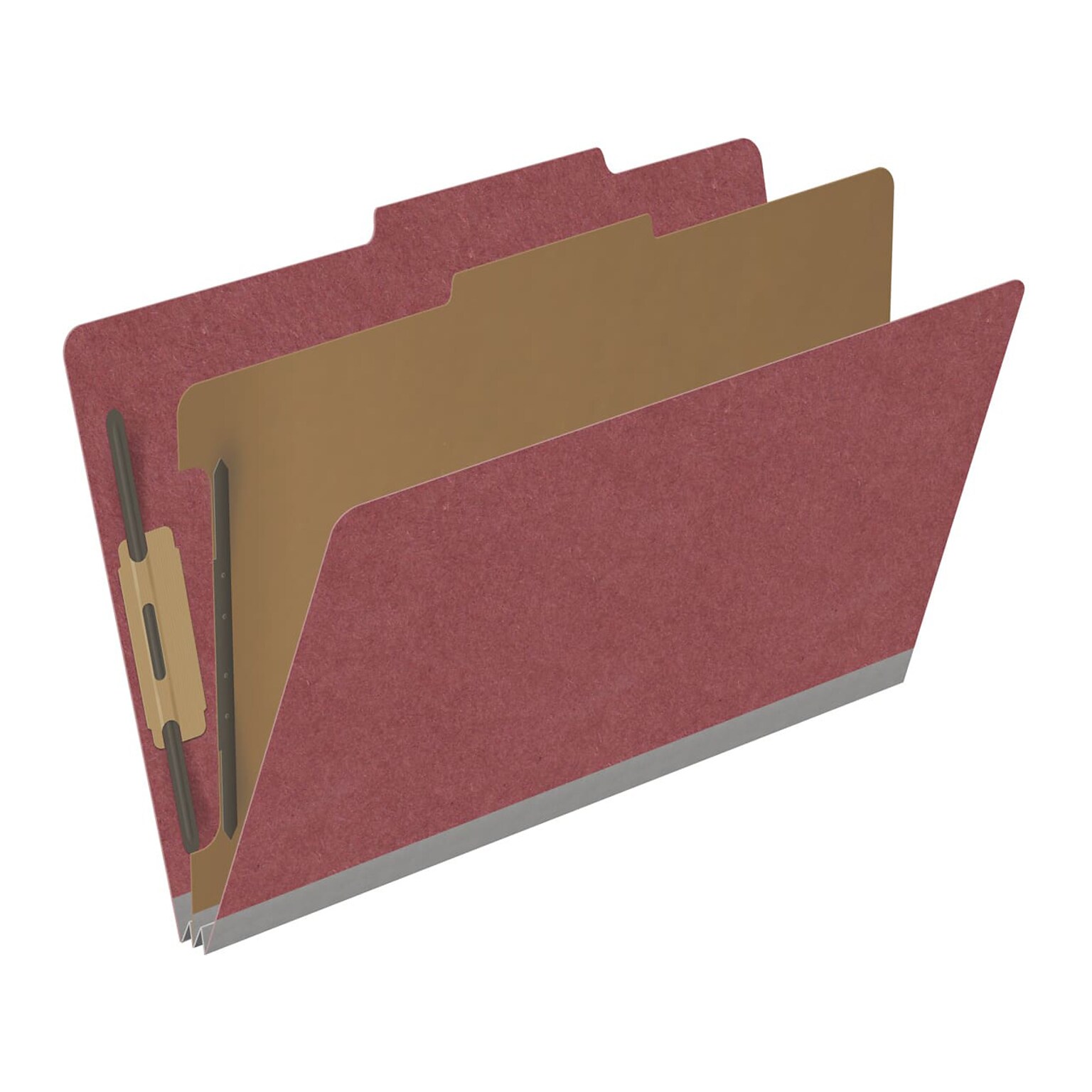 Medical Arts Press Pressboard Classification Folder, 1 Divider, 2 Expansion, Legal Size, Dark Red, 10/Box (DV-T52-14-3ARD)