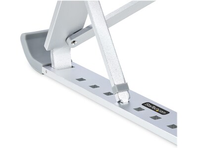StarTech Aluminum Foldable Laptop Riser Stand, Silver (LAPTOP-RISER-BAR)