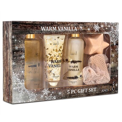 Freida and Joe Warm Vanilla Fragrance Bath and Body Gift Box (FJ-167)
