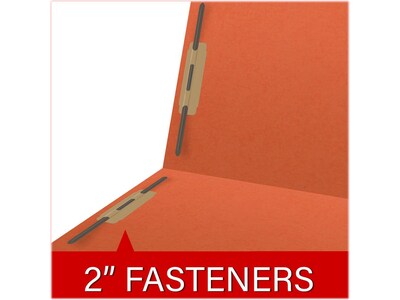 Medical Arts Press Reinforced End Tab File Folder, Straight Cut, Letter-Size, Orange, 250/Carton (S-01602-ORG-B)