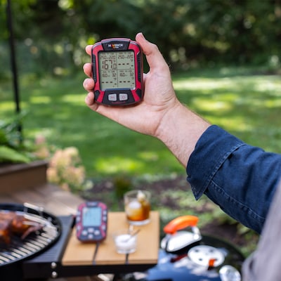 Maverick Stainless Steel Extended-Range Professional Wireless Thermometer with 4 Probes, Red/Black (XR-50R)