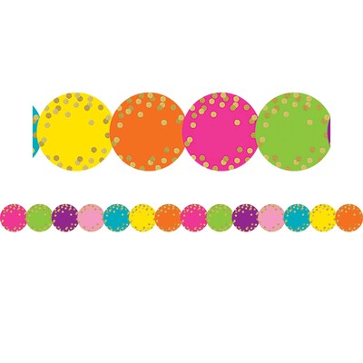 Teacher Created Resources Confetti Circles Die-Cut Border Trim, 35 ft., 12/Pack (TCR3571)
