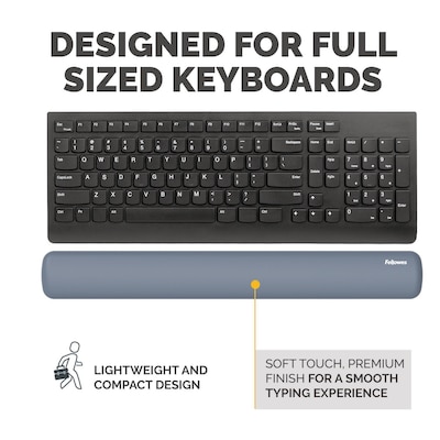 Fellowes Breyta Silicone Keyboard Wrist Rest, Blue (100145417)