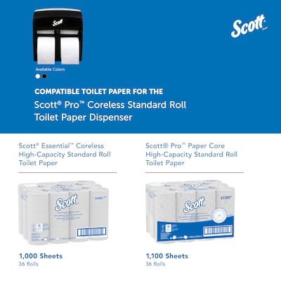 Scott Professional High Capacity Bathroom Tissue Dispenser, Black (44518)