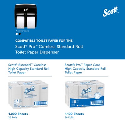 Scott Professional High Capacity Bathroom Tissue Dispenser, Black (44518)