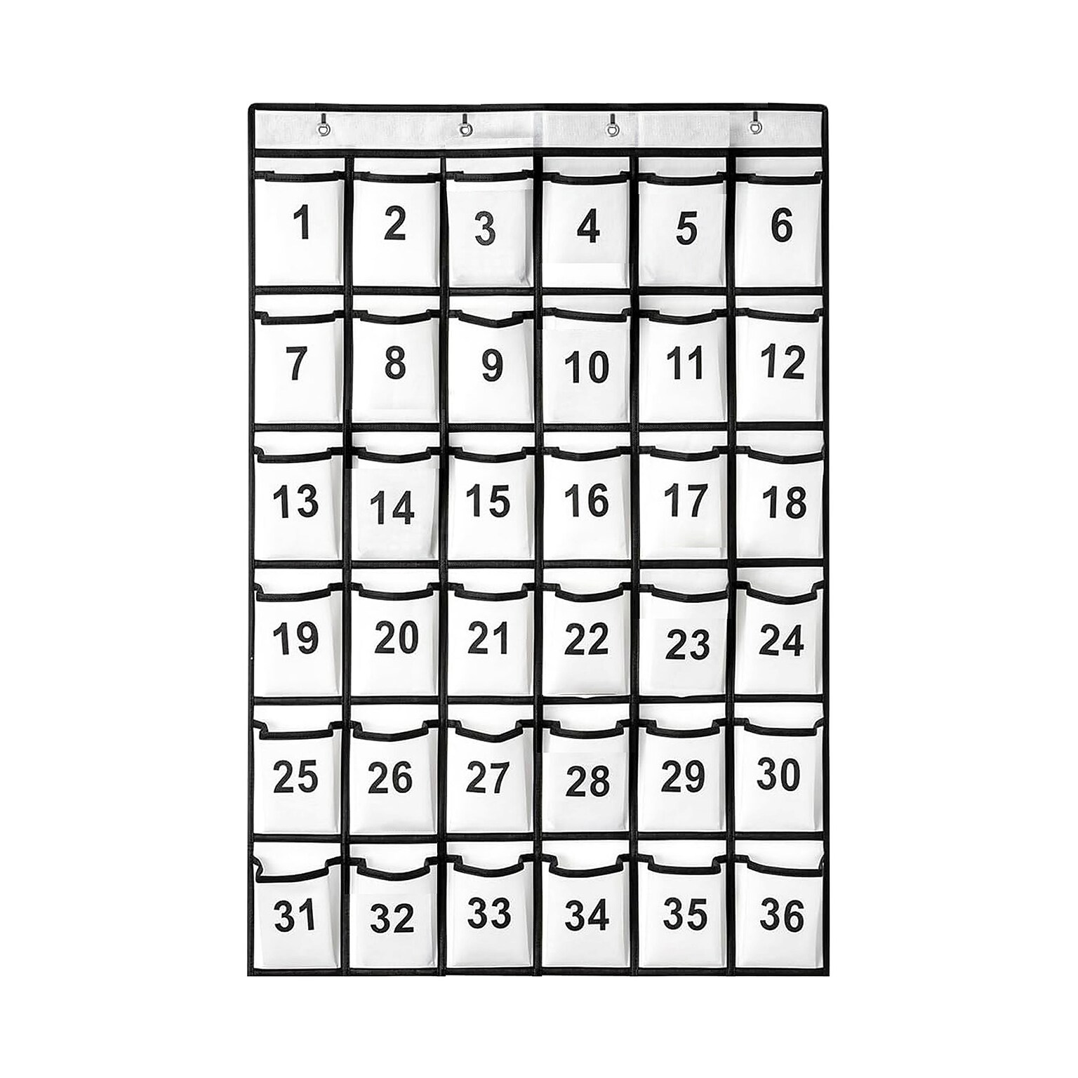 Kore Design Non-Woven Fabric Hanging Classroom Cell Phone Organizer, 38.5 x 25.7 x 0.5, White (KD-PS3652)