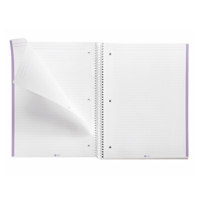Miquelrius 1-Subject Notebook, 8.5" x 11", College-Ruled, 80 Sheets, Lavender, 5/Carton (48281CS)