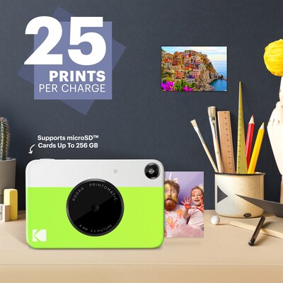 KODAK Printomatic Mini Full-Color 5MP Instant Print Digital Camera, Green (RODOMATICGN)
