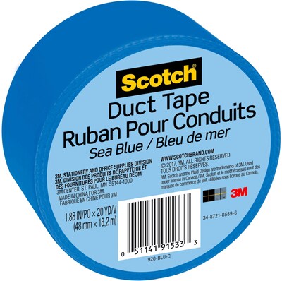 Scotch Duct Tape, 1.88" x 20 yds., Blue (920-BLU-C)