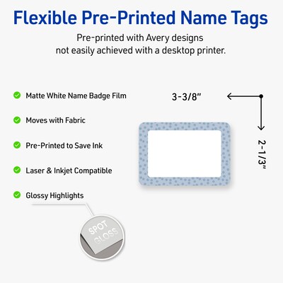 Avery Laser/Inkjet Rectangle Multipurpose Labels, 2-1/3 x 3-3/8, White, 80/Pack (S00-F8D)