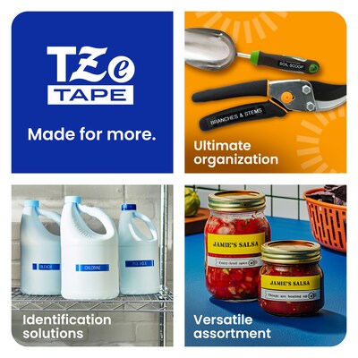 Brother P-touch TZe Strong Adhesive Laminated Label Tape, 0.94" X 26.2', Yellow (TZES651G)