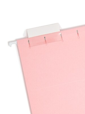 Smead Hanging File Folders, Letter Size, Pink, 25/Box (64066)