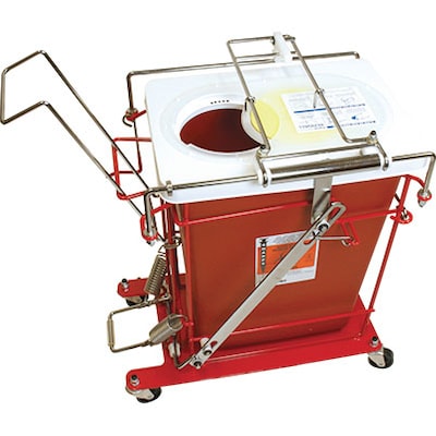 SharpsCart™ Wire Cart for 8 Gallon Sliding Lid Containers