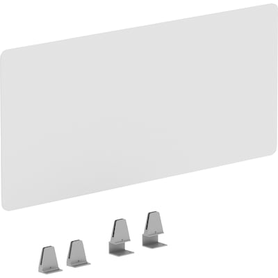 Lorell Relevance Acrylic Clamp Mount Modesty/Privacy Panel, 15.7H x 36W, Clear (LLR16246)
