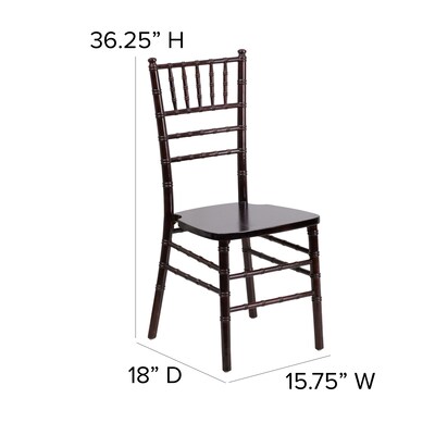 Flash Furniture HERCULES Series Wood Chiavari Chair, Walnut, 2 Pack (2XSWALNUT)