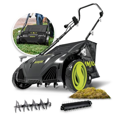 Sun Joe Electric Lawn Dethatcher & Scarifier, 12.6 W, Black (AJ805E)