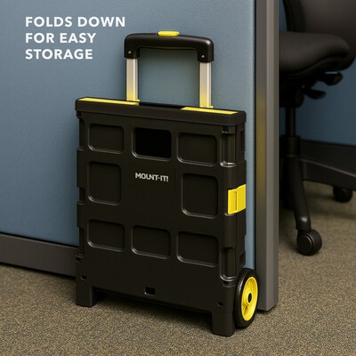 Mount-It! Mobile Utility Cart, Yellow/Black (MI-905)
