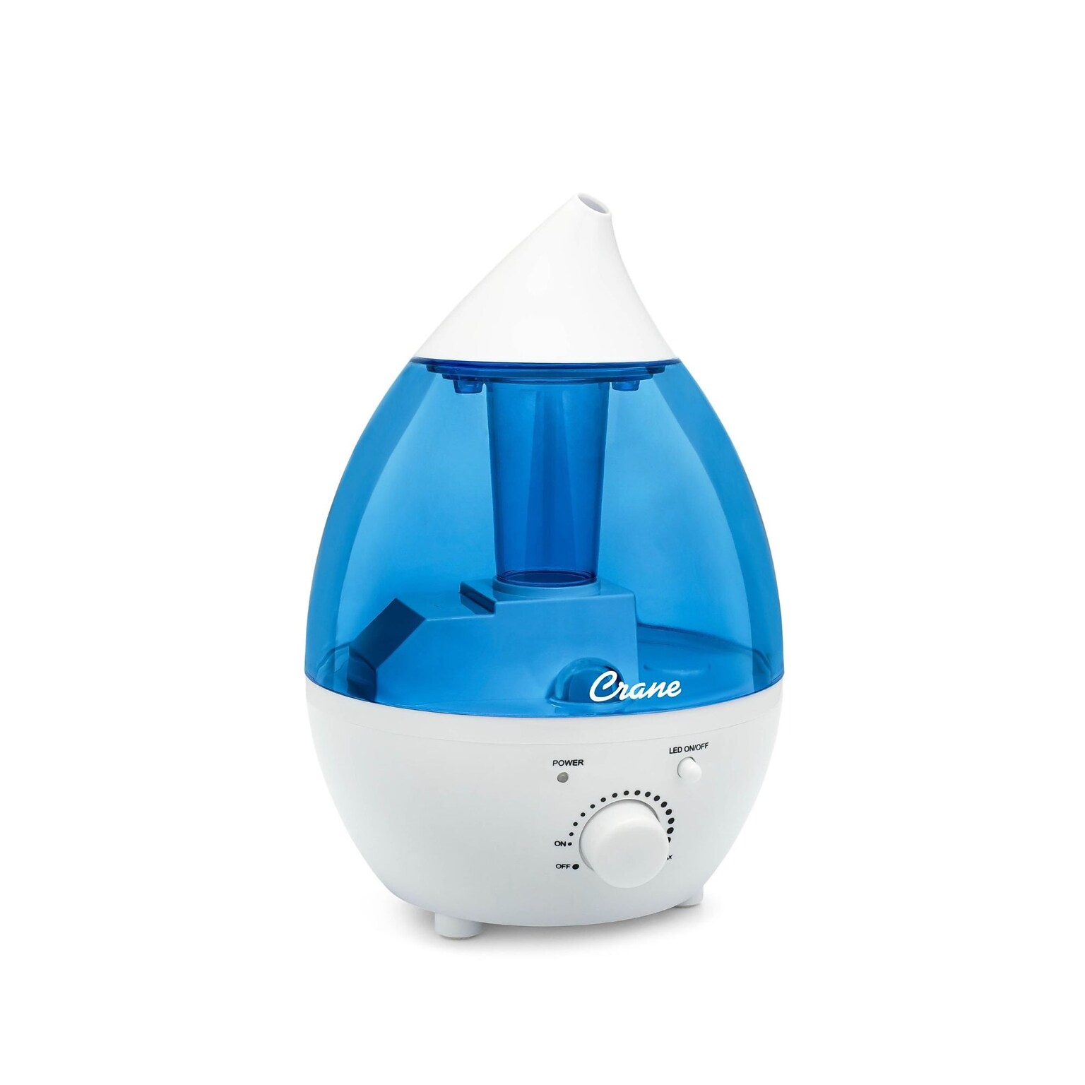 Crane Mini-Drop Ultrasonic Cool Mist Humidifier 0.35-Gallon, 200 sq. ft., Blue (EE-5300)