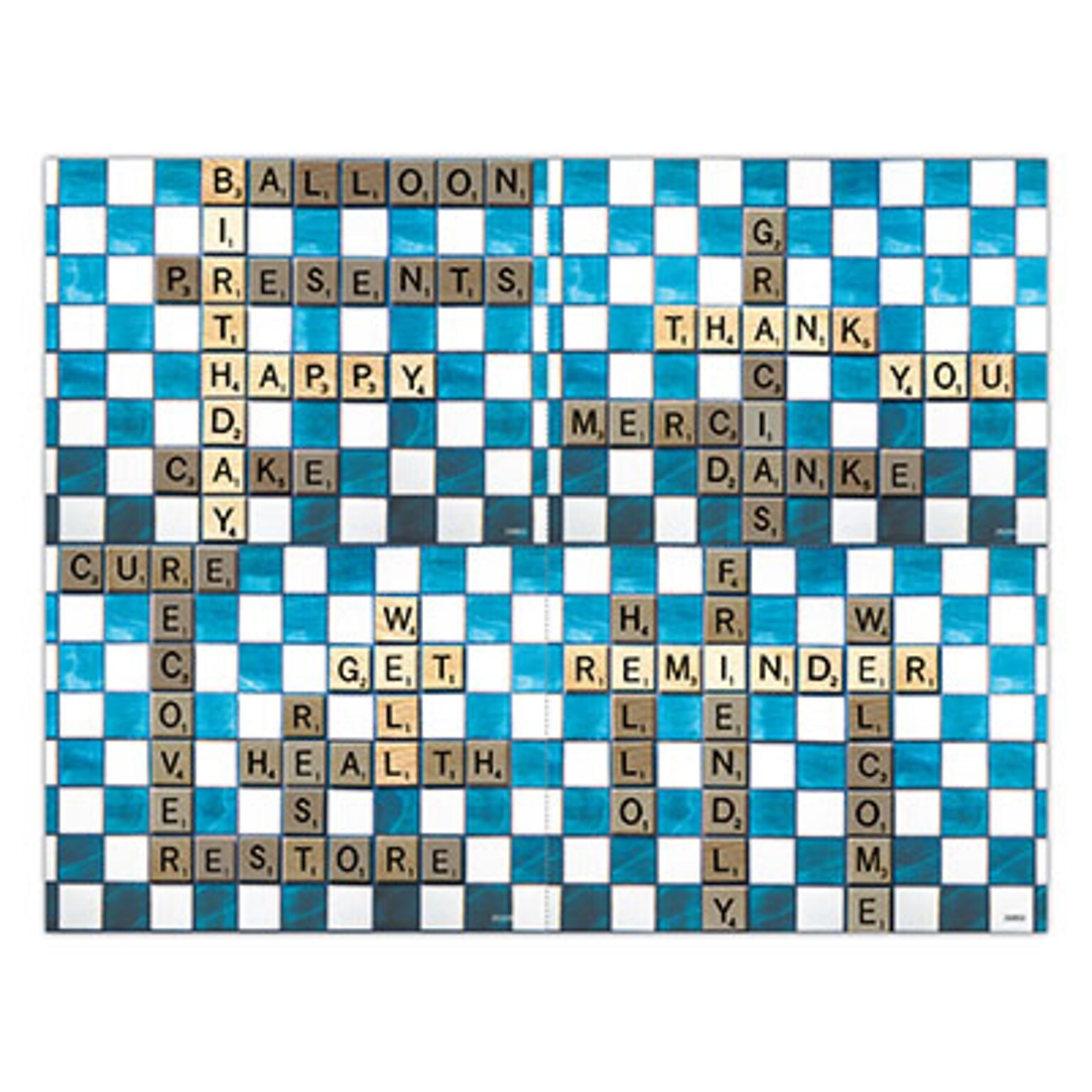 Graphic Image Postcards; for Laser Printer; Scrabble Assorted Reminder, 100/Pk