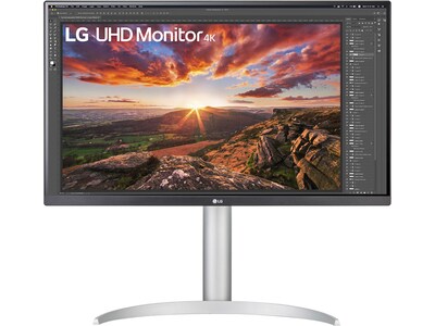 LG 27 4K Ultra HD LED Monitor, Silver (27BP85UN-W)