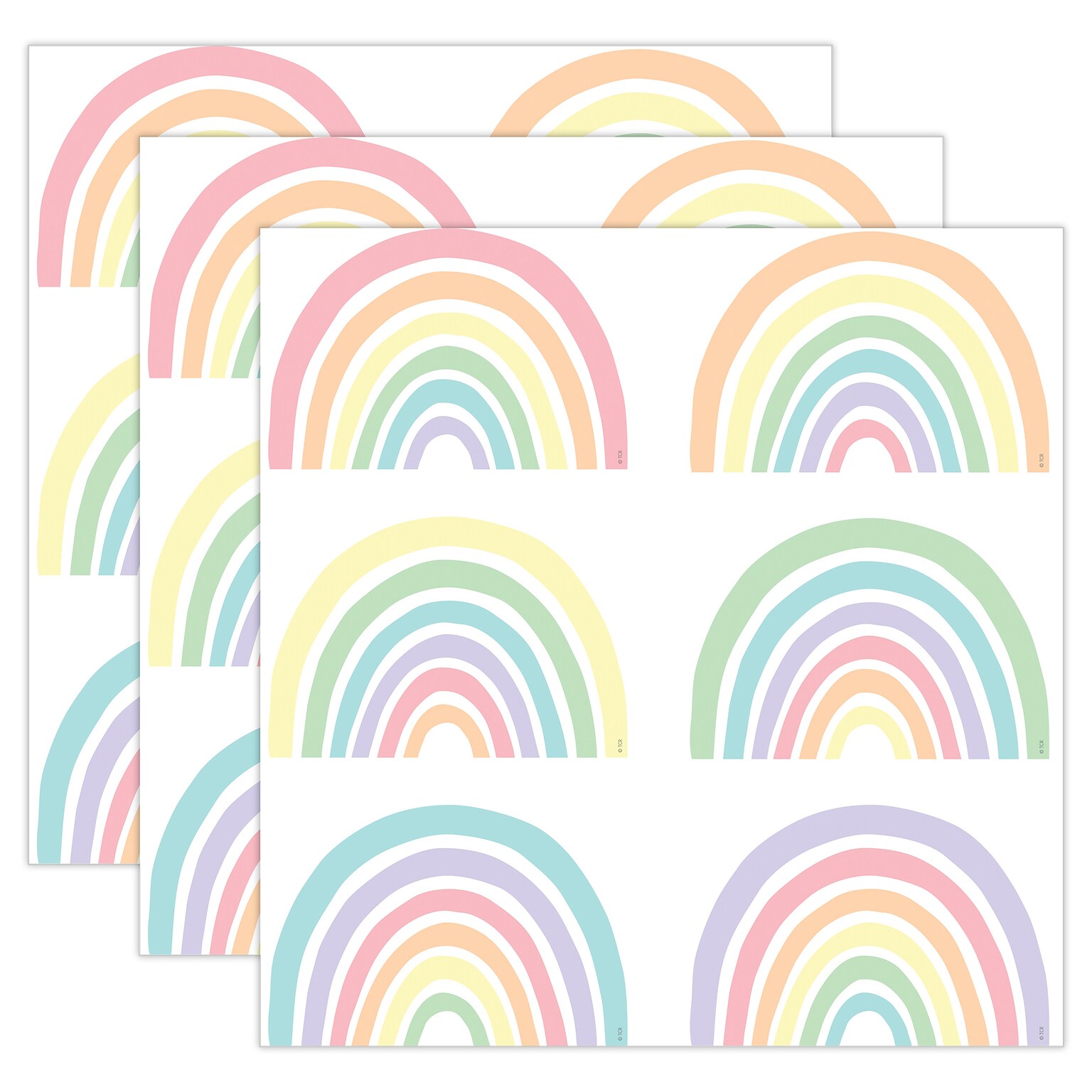 Teacher Created Resources Pastel Pop Rainbows Accents, 90/Bundle (TCR8443-3)