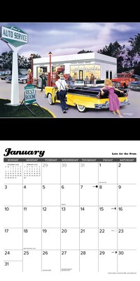 2027 Willow Creek Classic Cruisin' & Chrome 12" x 12" Monthly Wall Calendar, Assorted Colors (59739)