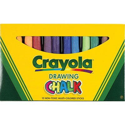 Crayola® Colored Drawing Chalk; Assorted, 12/Box