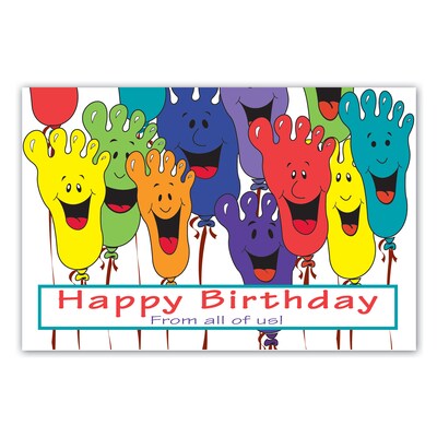 Medical Arts Press® Podiatry Standard 4x6 Postcards; Foot Balloons