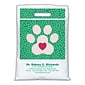 Medical Arts Press® Veterinary Personalized Large 2-Color Supply Bags; 9 x 13", Paw Print w/Heart, 100 Bags, (55718)