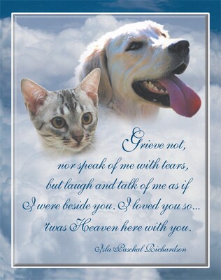 Medical Arts Press® Veterinary Sympathy Cards; Grieve Not, Personalized Inside