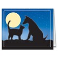 Medical Arts Press® Veterinary Sympathy Cards; Cat and Dog Silhouette, Blank Inside
