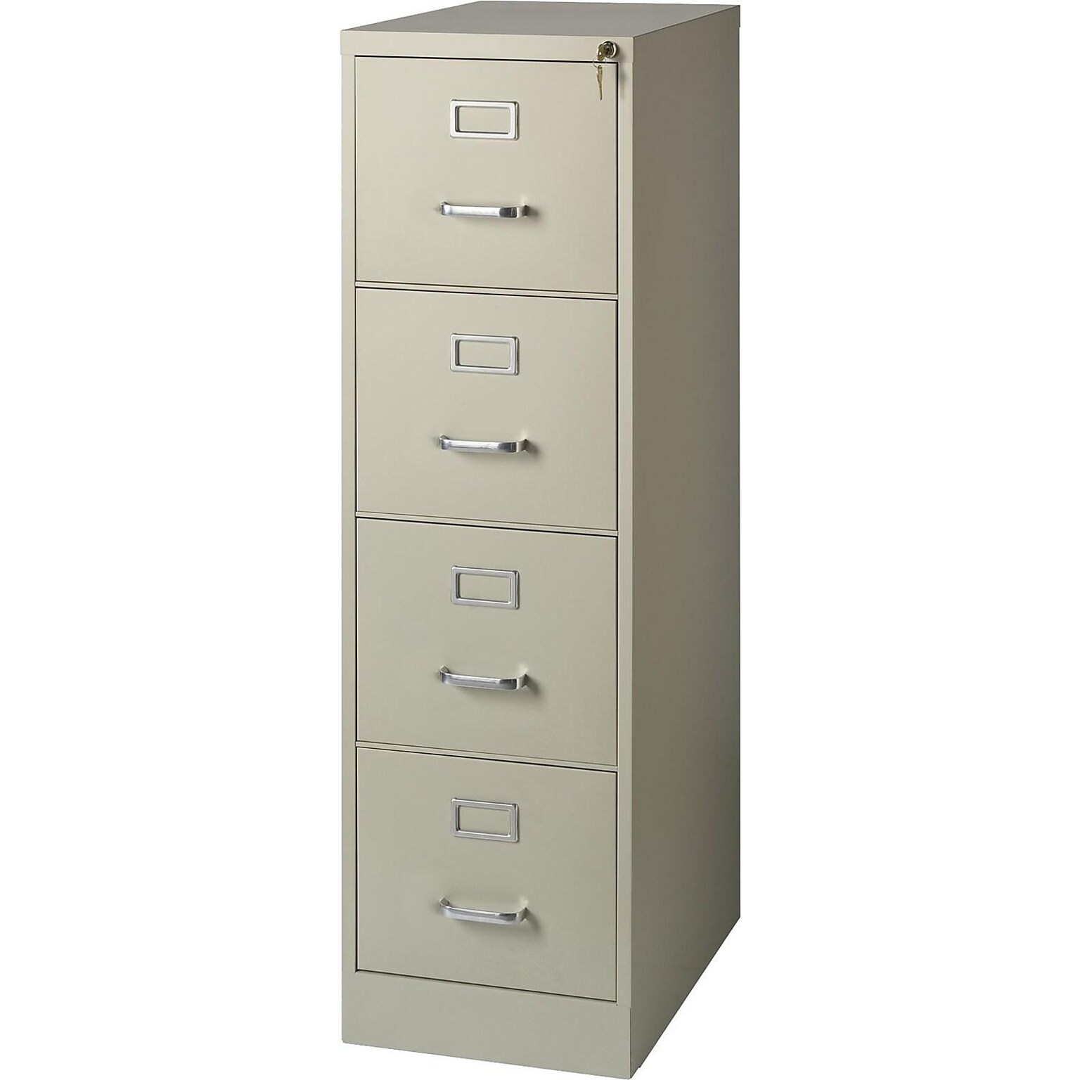 Quill Brand® 4-Drawer Vertical File Cabinet, Locking, Letter, Putty/Beige, 22D (22336D)
