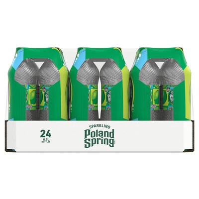 Poland Spring Zesty Lime Flavored Sparkling Water, 16.9 oz., 24/Carton (12349570/122058)