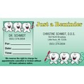 Medical Arts Press® Dual-Imprint Peel-Off Sticker Appointment Cards; Row of Teeth