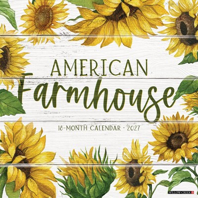 2027 Willow Creek American Farmhouse 12 x 11 Monthly Wall Calendar, Assorted Colors (58725)