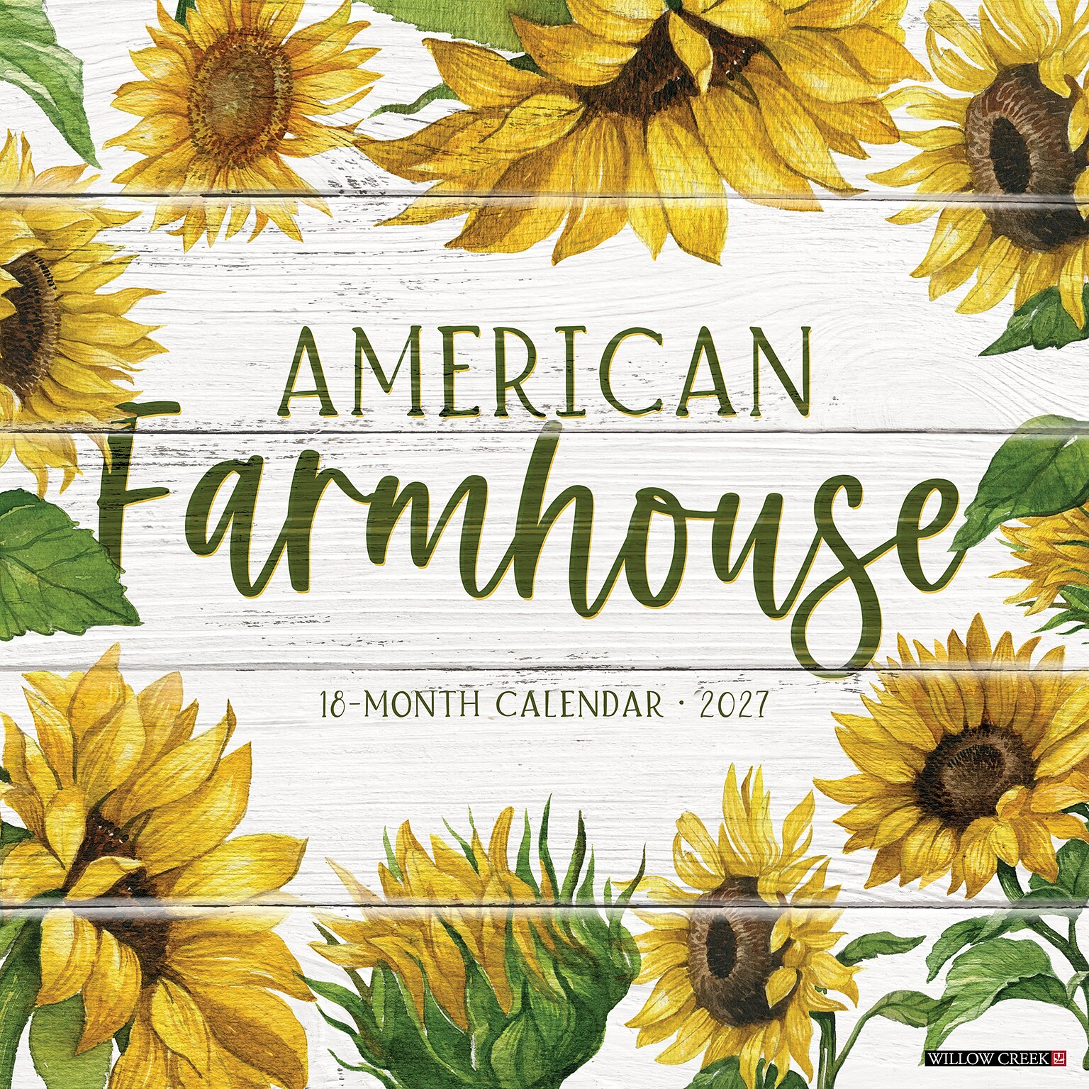 2027 Willow Creek American Farmhouse 12 x 11 Monthly Wall Calendar, Assorted Colors (58725)