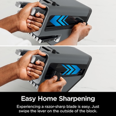 Ninja Foodi NeverDull Essential K12012 Knife Set with Built-in Sharpener, 12 Pieces (K12012)