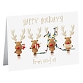 Holiday Expressions® Holiday Cards; Cheery Reindeer, Self-Seal Envelopes