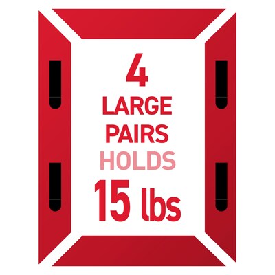 Command Large Hanging Strip, 15 lb., Black, 12/Pack (17206BLK-12ES)