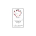 Medical Arts Press® Single-Imprint Peel-Off Sticker Appointment Cards; Apple Outline
